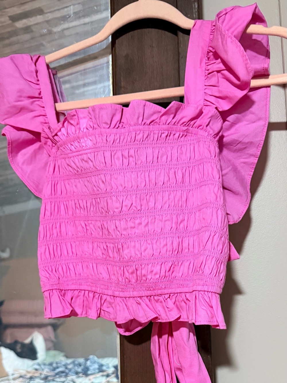 Altar'd State NWT Meg Flutter Sleeve Mocked Top - Picture 3 of 5